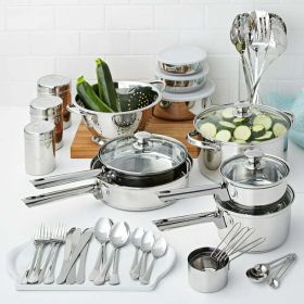 Stainless Steel Cookware and Kitchen Combo Set - Complete Your Culinary Arsenal!