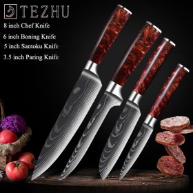 Stainless Steel Fruit Knife Versatile 5 Inch Knife Light Portable (Option: 4piece set)