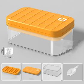 Household Fashion Ice Mold Press Type Storage Box (Color: Orange)