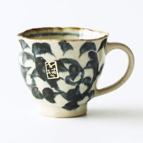 Hand-painted Vintage Underglaze Ceramic Coffee Mug (Option: Tang grass)