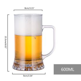 Household Large-capacity Acrylic Drop-proof Beer Mug With Handle (Option: 4 Style)