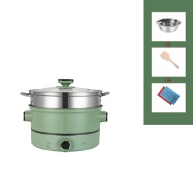 Multifunctional Household Small Electric Hot Pot Cooking Pot Electric Cooking Pot Plug (Option: Green-4L)