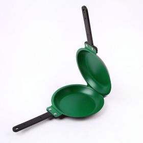 Outdoor Portable Covered Frying Pan Non-Stick Pan (Color: Green)