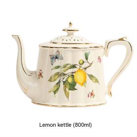 European-style Retro Ceramic British Golden Edge Large Tea Cup Set (Option: D-201 300ml)