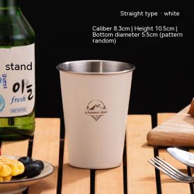 Camping Tableware Single Layer Coffee Cup Ins Style (Option: 350ml White Camping Cup)