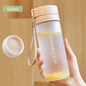 Temperature Resistance Simple Anti Fall With Scale Transparent Plastic Cup (Option: Matte grey)