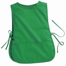 Women's Round Neck Pocket Strap Protective Vest Solid Color Household Vest Apron (Option: Green-S)