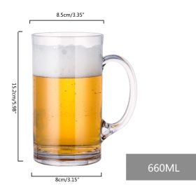 Household Large-capacity Acrylic Drop-proof Beer Mug With Handle (Option: 5 Style)