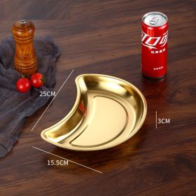 Thickened Stainless Steel Korean Moon Platter Creative Combination (Color: Gold)