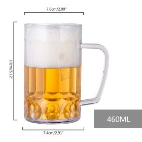 Household Large-capacity Acrylic Drop-proof Beer Mug With Handle (Option: 2 Style)