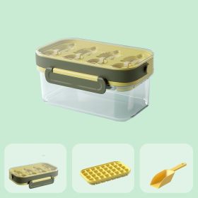 Silicone Ice Lattice Mold With Cover Portable (Option: Yellow-Double layer silicone)