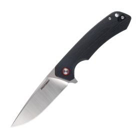 Folding Outdoor Wilderness Tool G10 Handle Bearing Folding Knife (Option: Black handle and white blade)