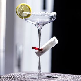 Japanese Style Super High Foot Martini Cup Kimura Nitrate Cocktail Glass (Option: Transparent-4PCS)