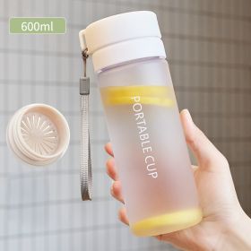 Temperature Resistance Simple Anti Fall With Scale Transparent Plastic Cup (Option: Matte white)