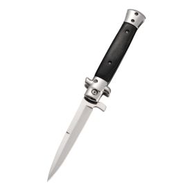 Outdoor Camping Multi-purpose Stainless Steel Wooden Handle Folding Knife (Option: Black wood)