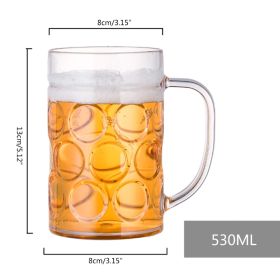 Household Large-capacity Acrylic Drop-proof Beer Mug With Handle (Option: 7 Style)