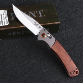 Outdoor Self-defense Multi-functional Folding Knife (Option: Red wood)