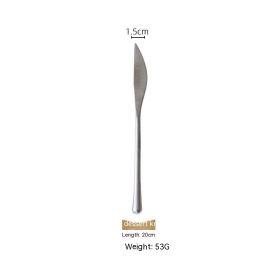 Qingfang Elegant Tableware 304 Stainless Steel Knife And Forks (Option: Dessert Knife)