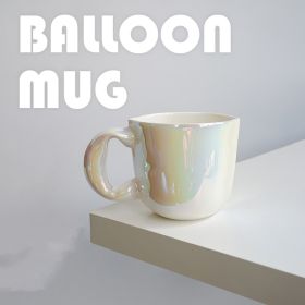 Home Fashion Simple Solid Color Ceramic Mug (Color: White)