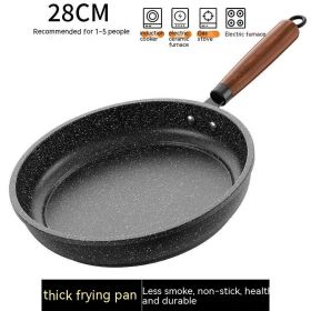 Medical Stone Frying Pan Non-stick Multi-functional Pan Light Oil Smoke Griddle (Option: 28cm Without Cover)