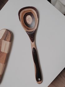 Vintage Gradient Colored Wood Kitchen Wooden Shovel (Option: Spoon)