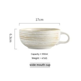 Painted Quaint Canteen Ceramic Rice Bowl (Option: Wide Mouth Noodle Cup)
