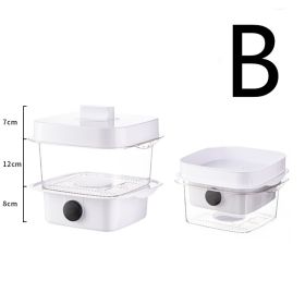 Multi-layer Dish Cover Heat Preservation Kitchen Cover Dining Table Leftover Storage Box Transparent Stack Cooking Hood Steamer (Option: B-White)