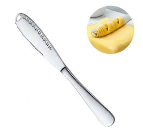 3 In 1 Stainless Steel Butter Spreader Knife Butter Curler Spreader Butter Knife (Option: 1Pcs)