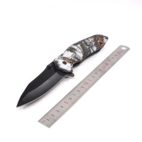 Portable Flint High Hardness Folding Knife Outdoor Knife (Option: Leaf)