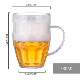 Household Large-capacity Acrylic Drop-proof Beer Mug With Handle (Option: 9 Style)