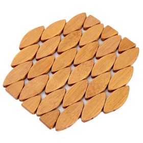 Household Anti Scalding And Thermal Insulation Wooden Meal Mats (Option: Diamond)
