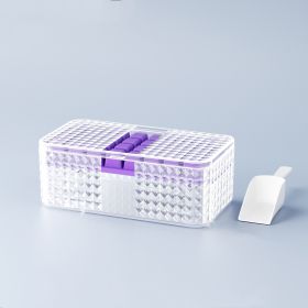 Large New Silicone Square Ice Mold Ice Cube Trays Lid Mold Storage Box Creative Tool Ice Cube Maker Cool Drinks Kitchen Bar (Option: Purple-32grids)