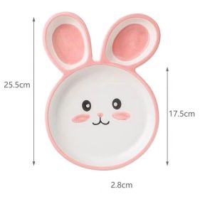 Cute Cartoon Cutlery Plates For Household Children (Option: Rabbit)