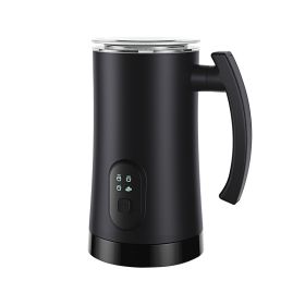 Home Automatic Stainless Steel Electric Hot And Cold Milk Whipping Machine Kitchen Gadgets (Option: Black-EU)
