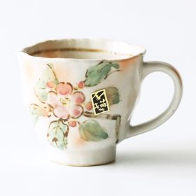 Hand-painted Vintage Underglaze Ceramic Coffee Mug (Option: Cherry blossom)