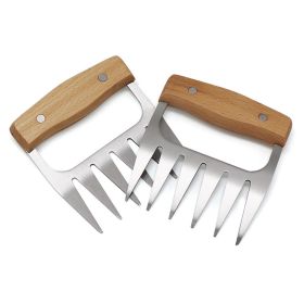 Steel/Plastic Meat Shredder Claws BBQ Claws Pulled Meat Handler Fork Paws for Shredding All Meats Accessories Kitchen Tools Paws (Ships From: China, Color: YX221113-Steel)