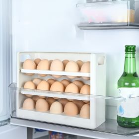 Refrigerator Egg Storage Box; Side Door Multi-layer Egg Tray For Refrigerator; Anti-fall Egg Tray; Kitchen Egg Rack (Color: White)