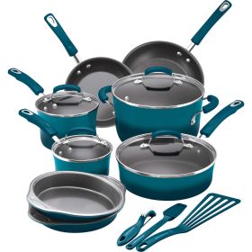 15-Piece Nonstick Pots and Pans Set/Cookware Set, Marine Blue (Color: Blue)