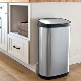 13.2 Gallon Trash Can, Motion Sensor Kitchen Trash Can, Stainless Steel (Actual Color: Stainless Steel)