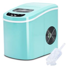 Mini Portable Electric Ice Maker Machine with Ice Scoop (Color: Green)