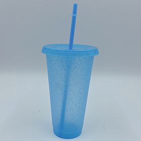 Multi Specification Design Comfortable Straw Cup (Option: Light Blue-L)