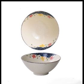 Household Ceramic Soup Large Bowl (Option: Yuxuelan Heart)