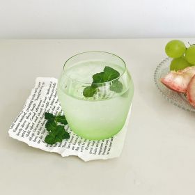 Crystal Glass Red Fruit Green Champagne Cup (Option: Whiskey glass)