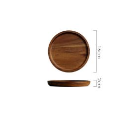 Wooden Circular Japanese Storage Cake Tray (Option: 6inches)