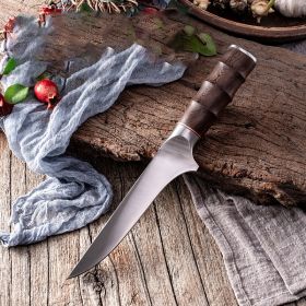Slaughtering Boning And Cutting Meat Slaughtering Pork And Mutton Slicing Fish Melon And Fruit Boning Knife Stainless Steel (Option: MTG324 has no sheath)