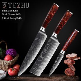Stainless Steel Fruit Knife Versatile 5 Inch Knife Light Portable (Option: 3piece set)