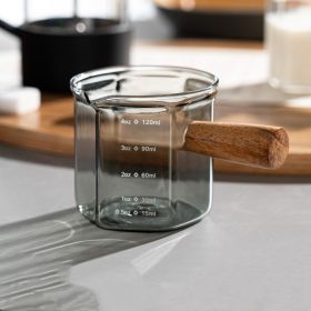 Glass Measuring Scale Coffee Measuring Cup (Color: Grey)